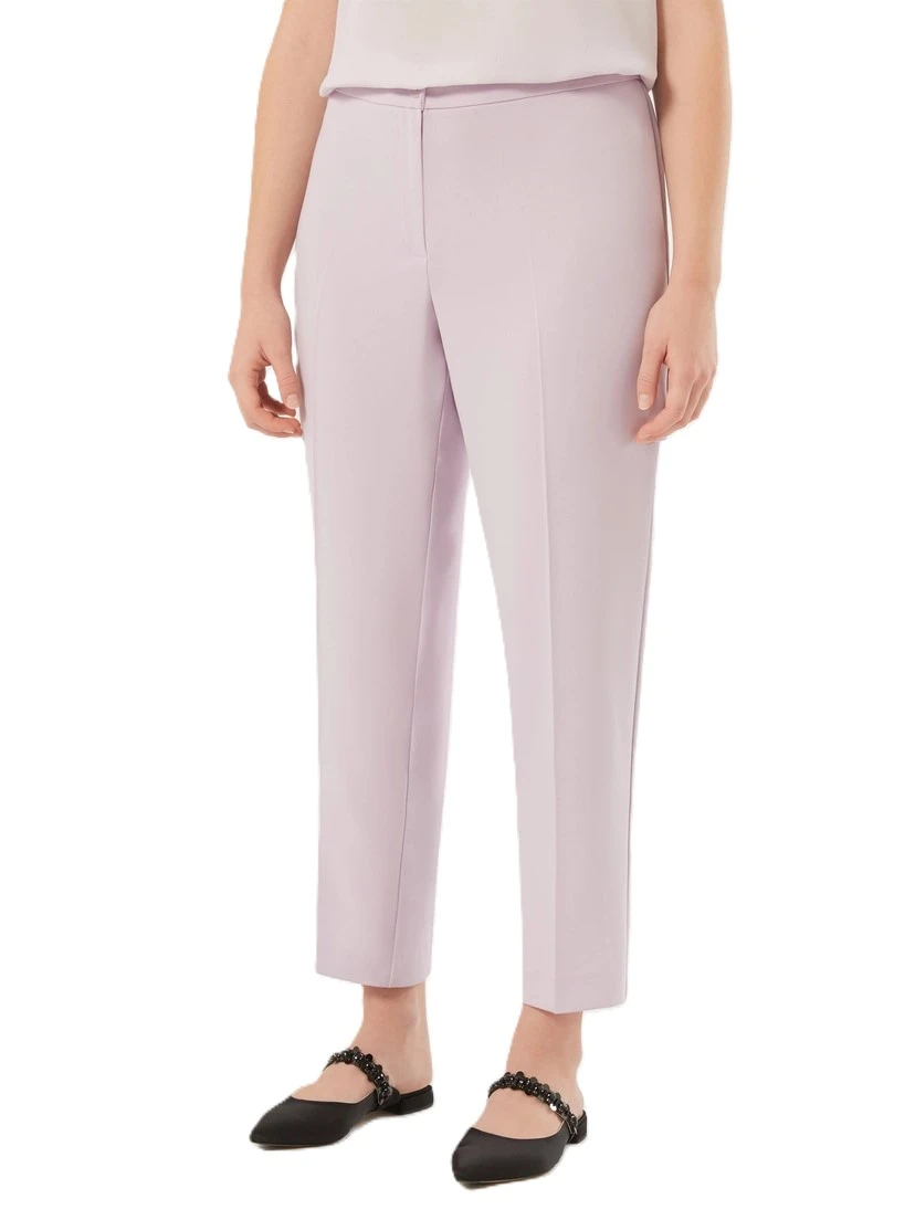 PANTALONI A SIGARETTA IN TESSUTO FLUIDO STRETCH DONNA LILLA