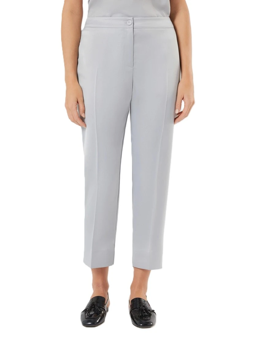 PANTALONE PALAZZO CON PIEGA STIRATA E SPACCHETTI SUL FONDO DONNA GRIGIO