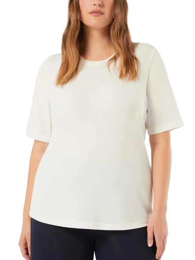 T-SHIRT MANICA CORTA IN JERSEY FLUDIO DONNA BIANCO