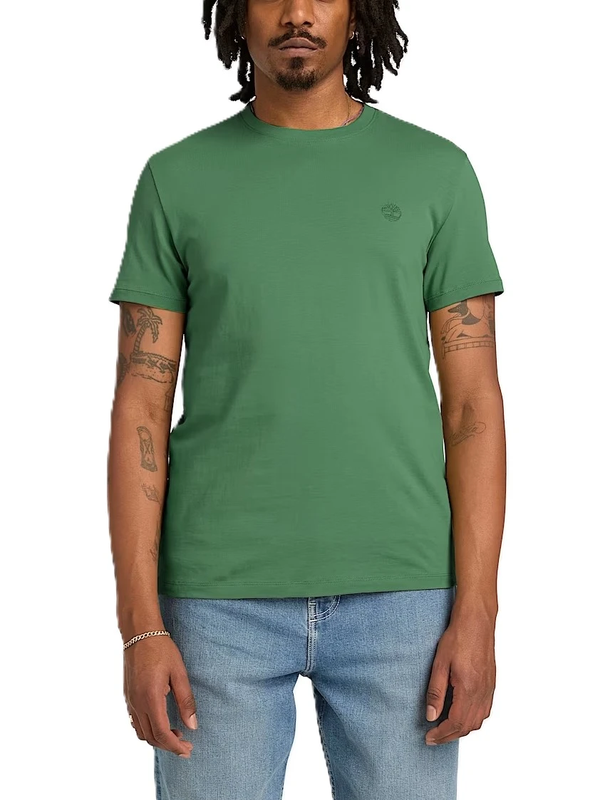 T-SHIRT MANICA CORTA IN JERSEY DI COTONE BIOLOGICO UOMO VERDE