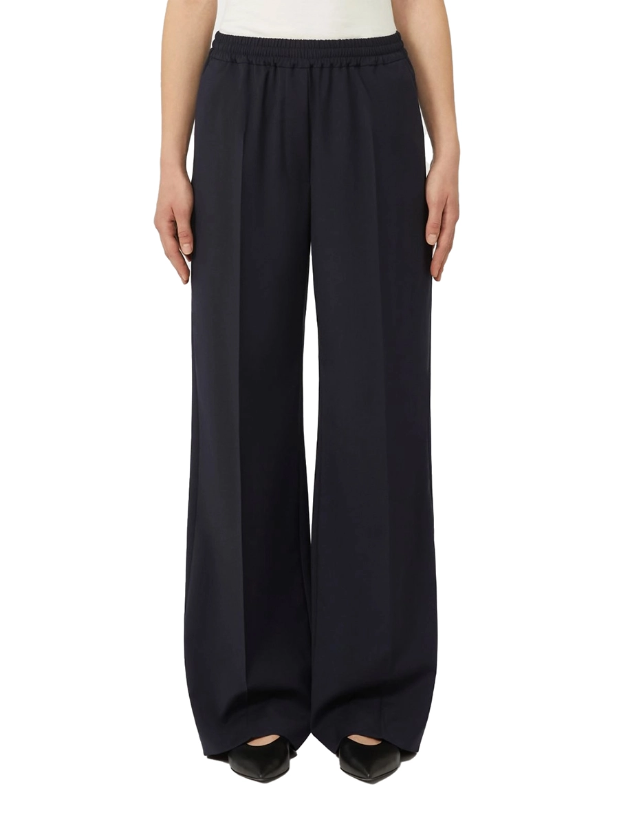 PANTALONI CHINO IN LANA CON COULISSE DONNA BLU