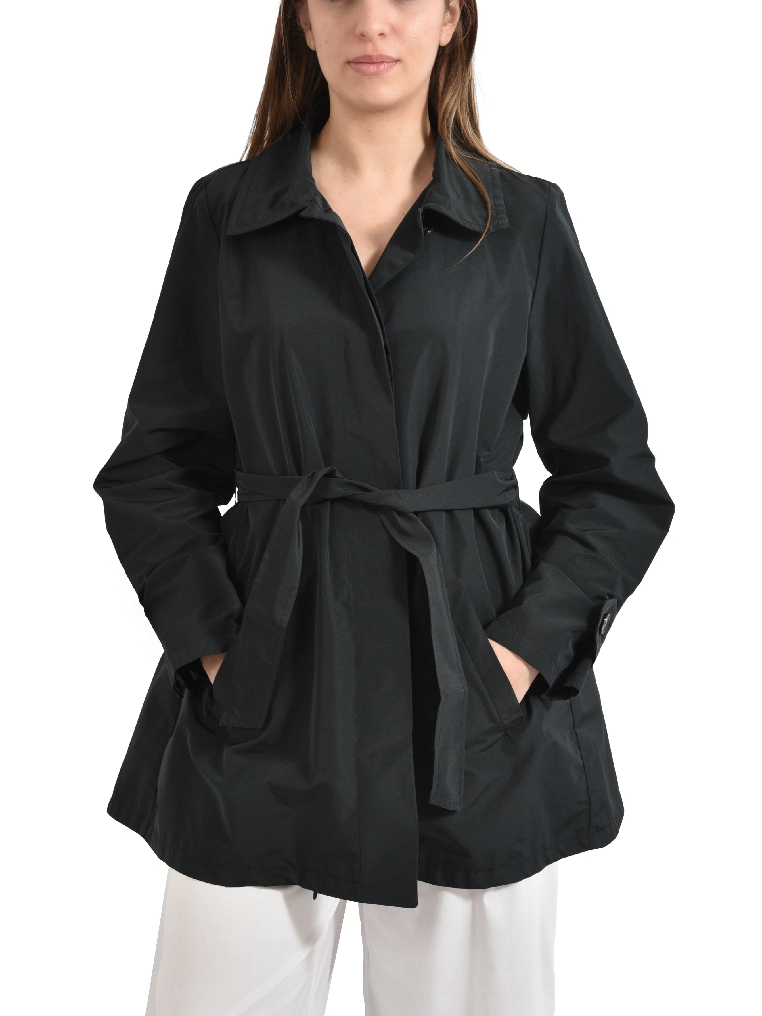 GIACCA CORTA MORBIDA IN MISTO COTONE DONNA NERO