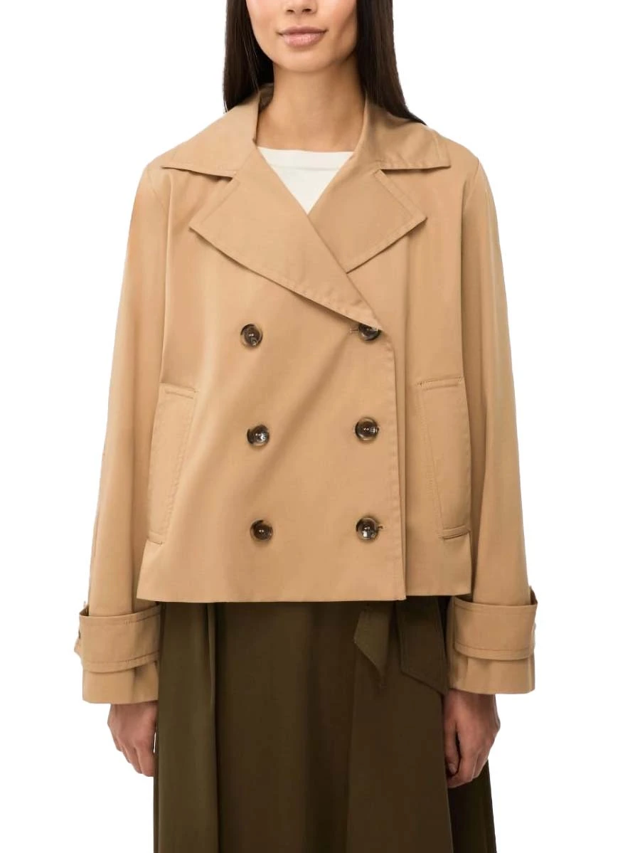 GIACCA DOPPIOPETTO COLLO REVER E CONTROPIEGA SUL RETRO DONNA BEIGE