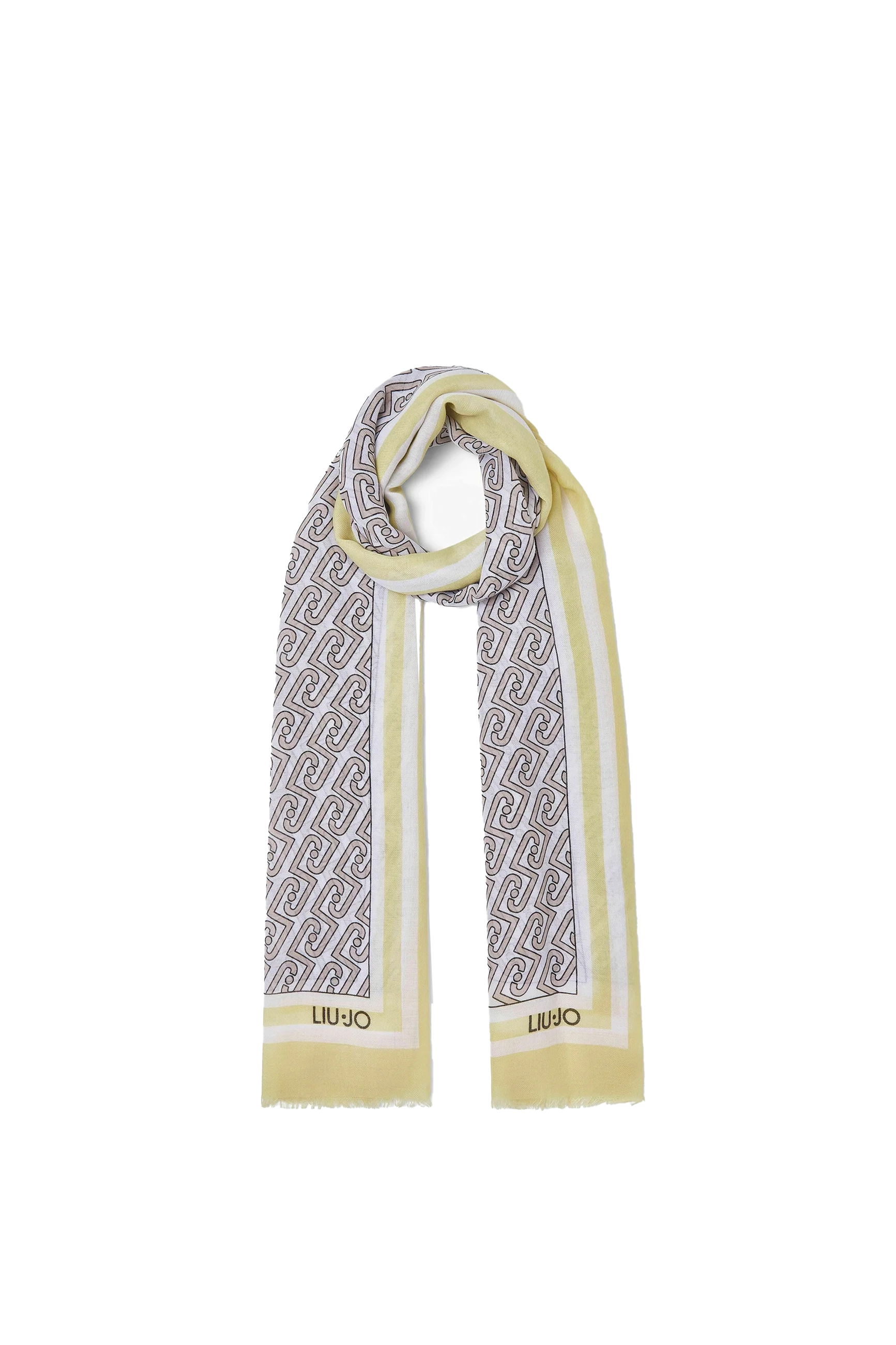 STOLA CON MOTIVO MONOGRAM ALL-OVER DONNA VERDE