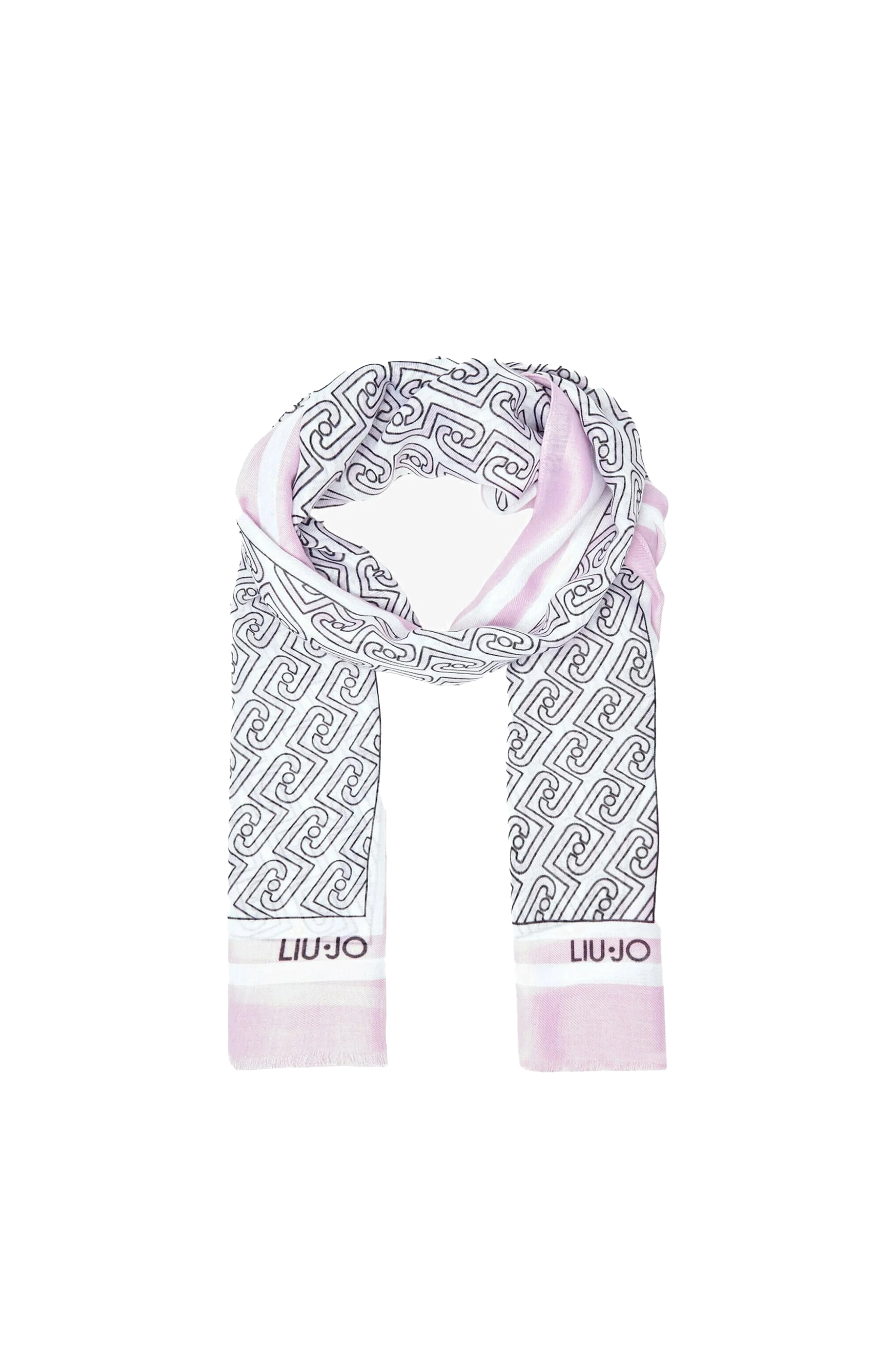 STOLA CON MOTIVO MONOGRAM ALL-OVER DONNA BIANCO
