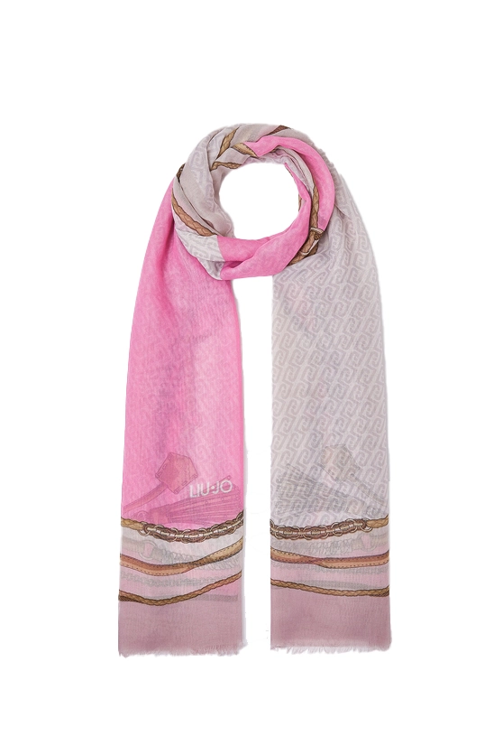 FOULARD CON ORLO SFRANGIATO DONNA ROSA