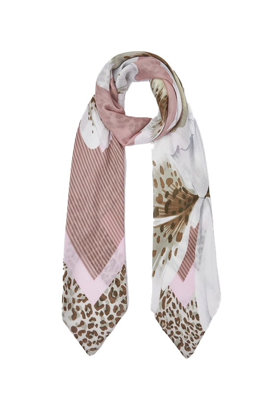 FOULARD GRANDE CON STAMPA ORCHIDEA DONNA ROSA