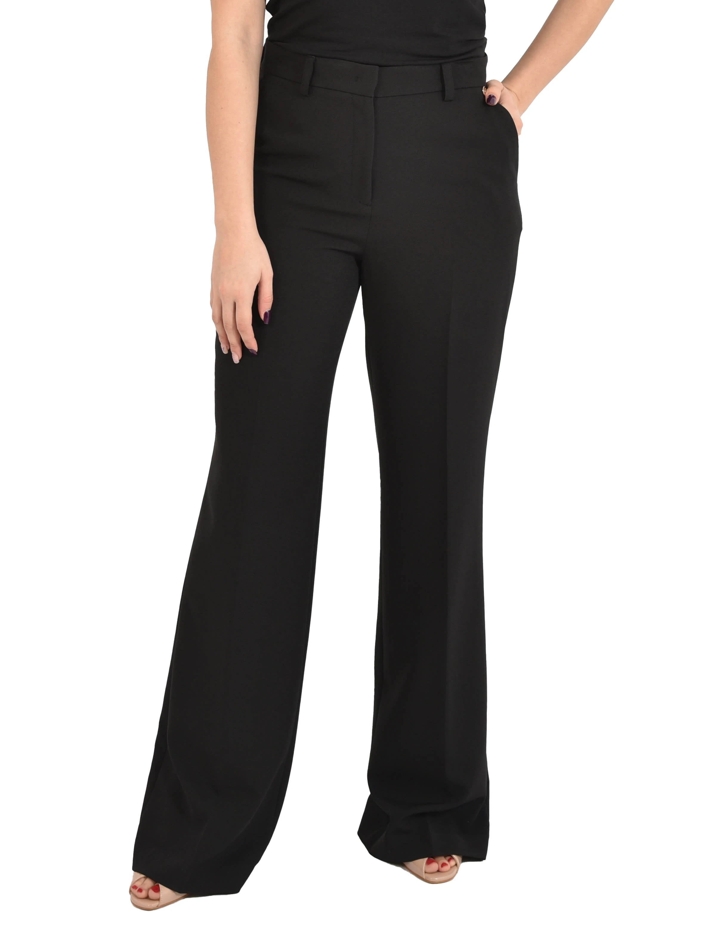 PANTALONI PALAZZO ELEGANTI DONNA NERO