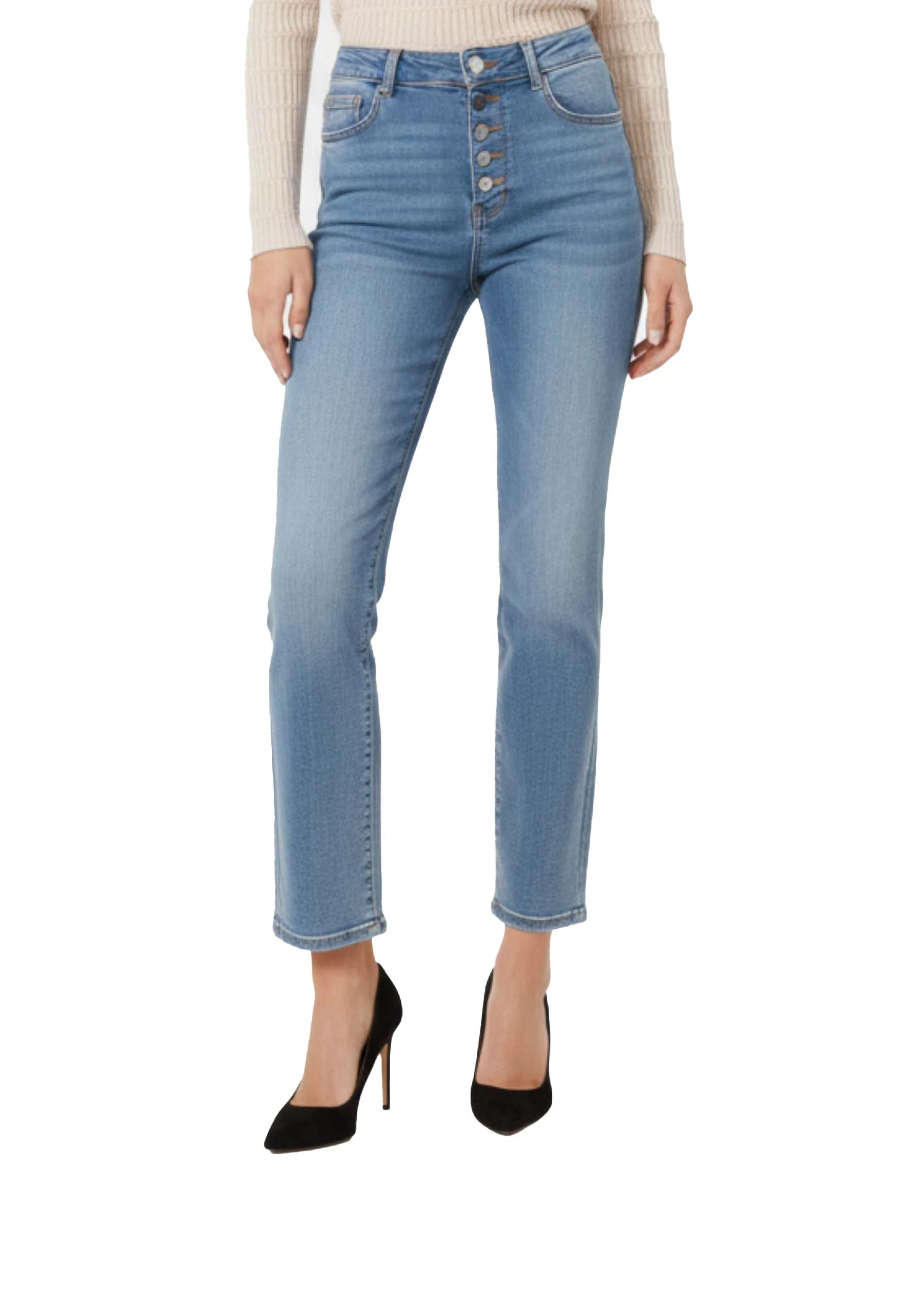 JEANS SLIM FIT VITA ALTA DONNA BLUE JEANS