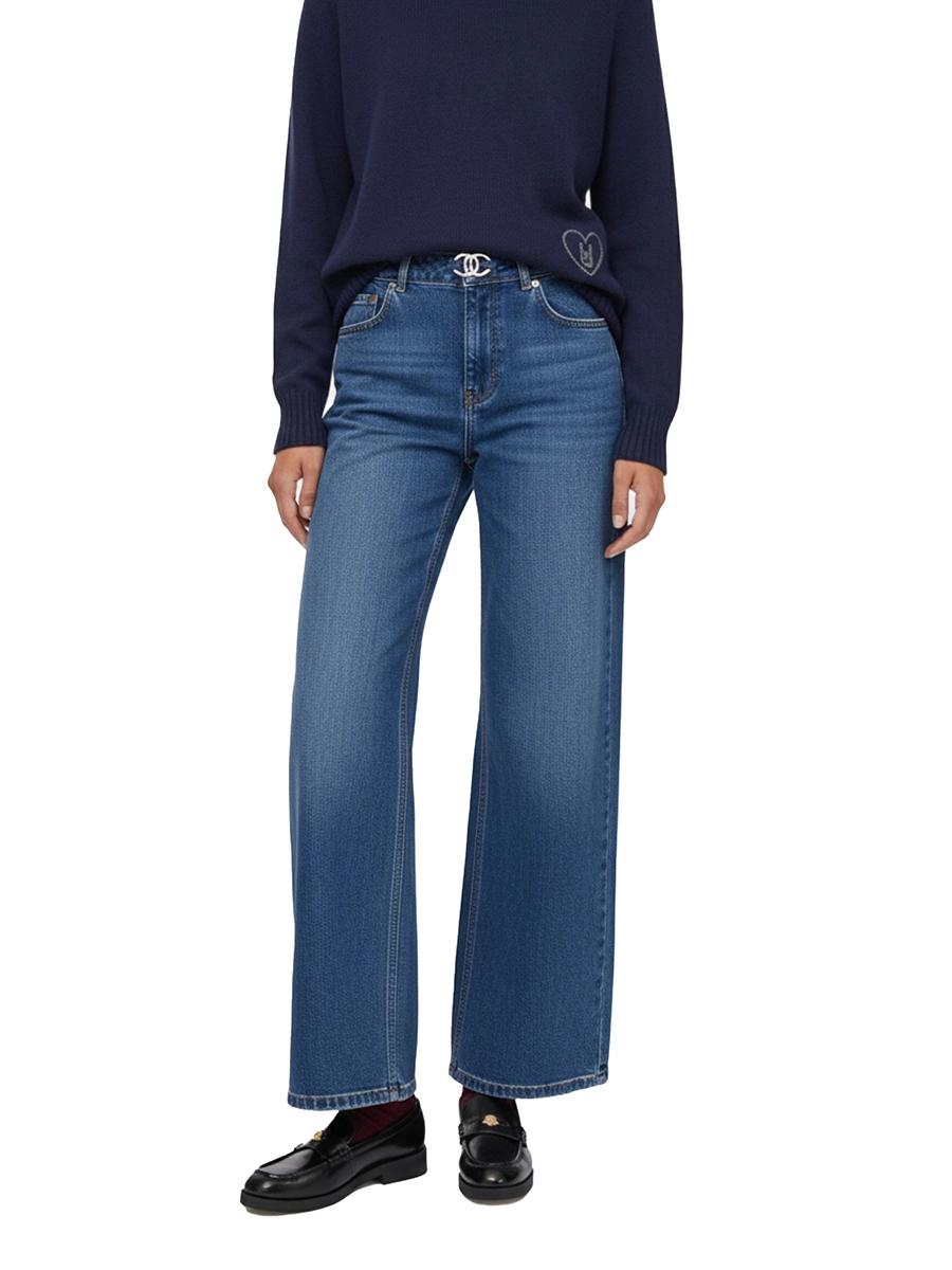JEANS PALAZZO GAMBA AMPIA DONNA BLU JEANS