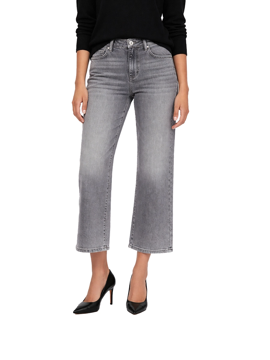 JEANS PALAZZO CHIUSURA ZIP E BOTTONE DONNA GRIGIO