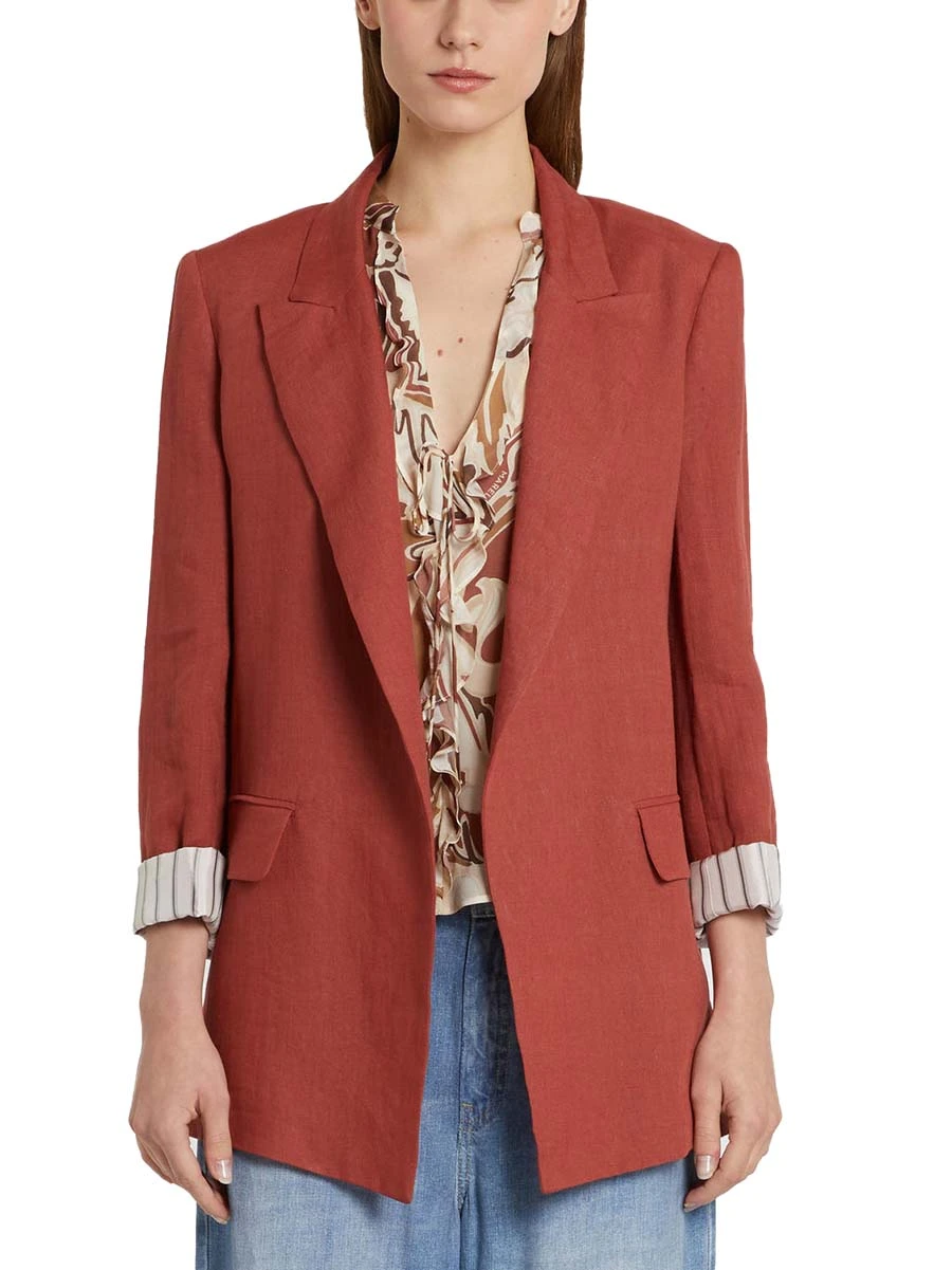 BLAZER CON FODERA MANICHE A CONTRASTO DONNA