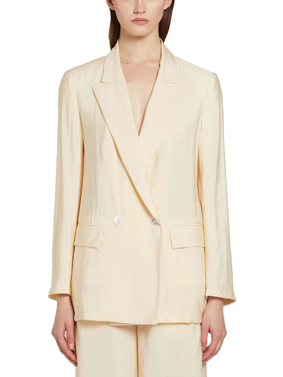 BLAZER DOPPIOPETTO CON BOTTONI A VISTA DONNA BIANCO