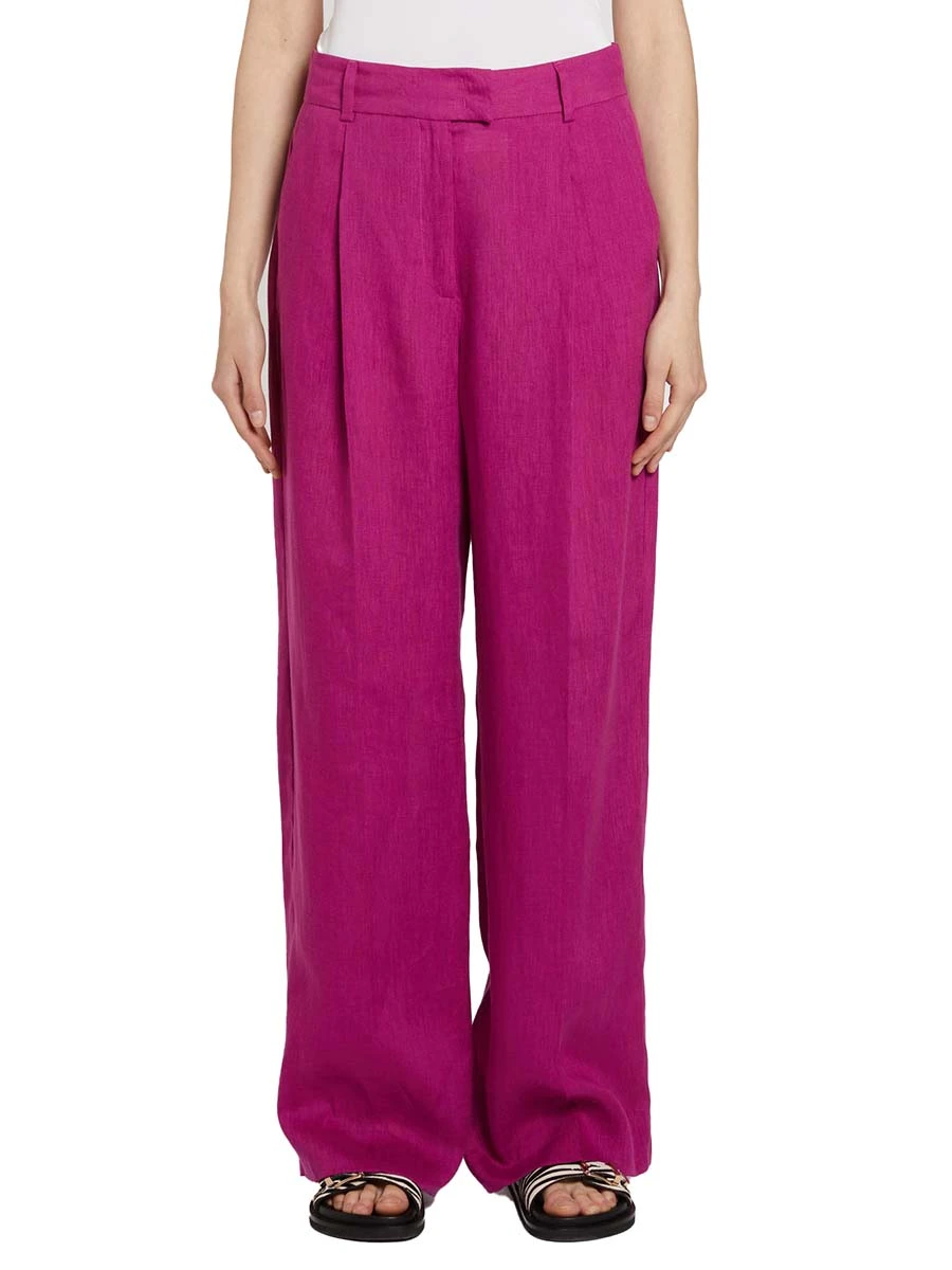 PANTALONI PALAZZO CON TASCHE POSTERIORI DONNE FUXIA