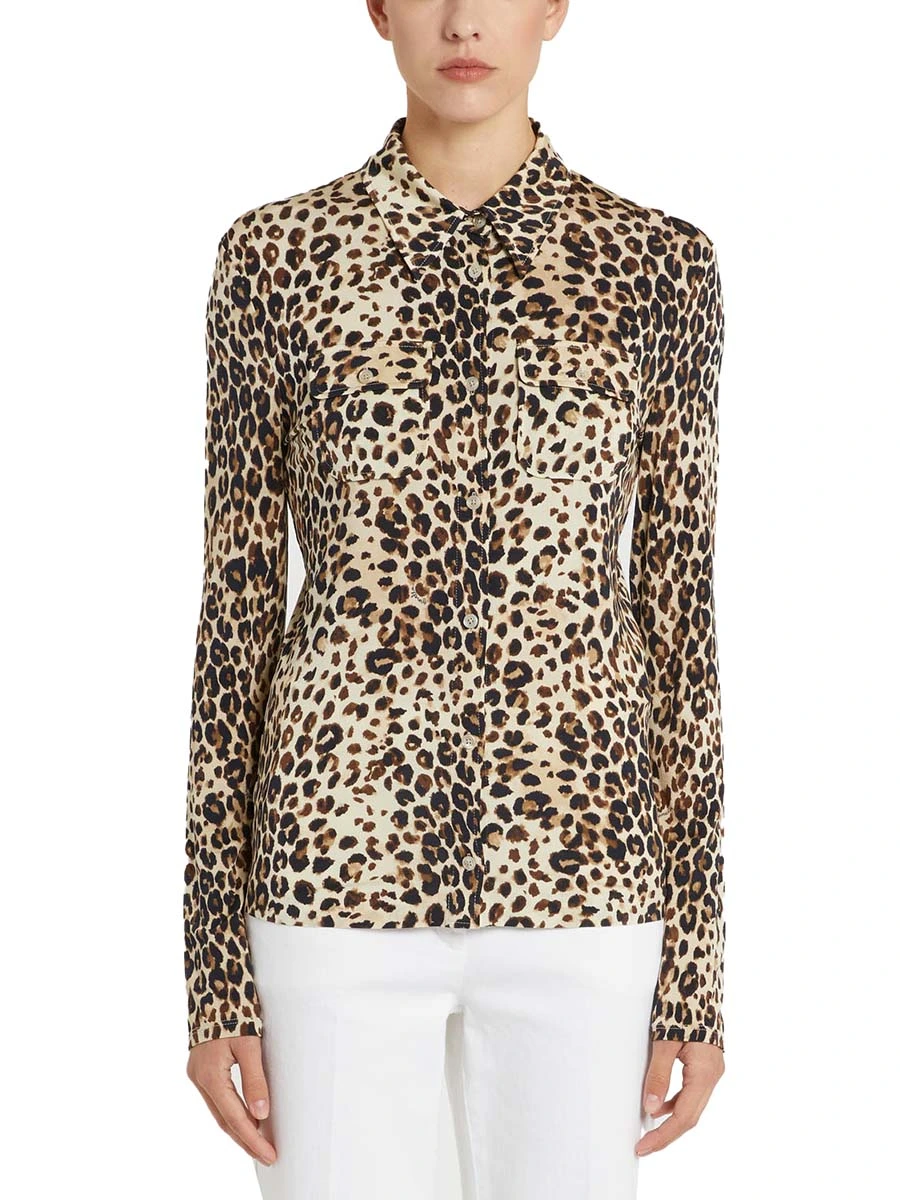 CAMICIA FANTASIA ANIMALIER DONNA BEIGE