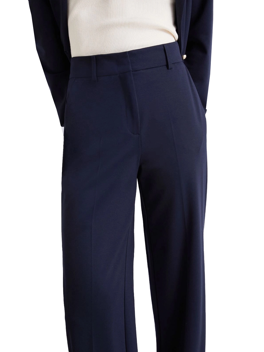 PANTALONI PALAZZO CON TASCHE POSTERIORI ALLA FRANCESE DONNA BLU