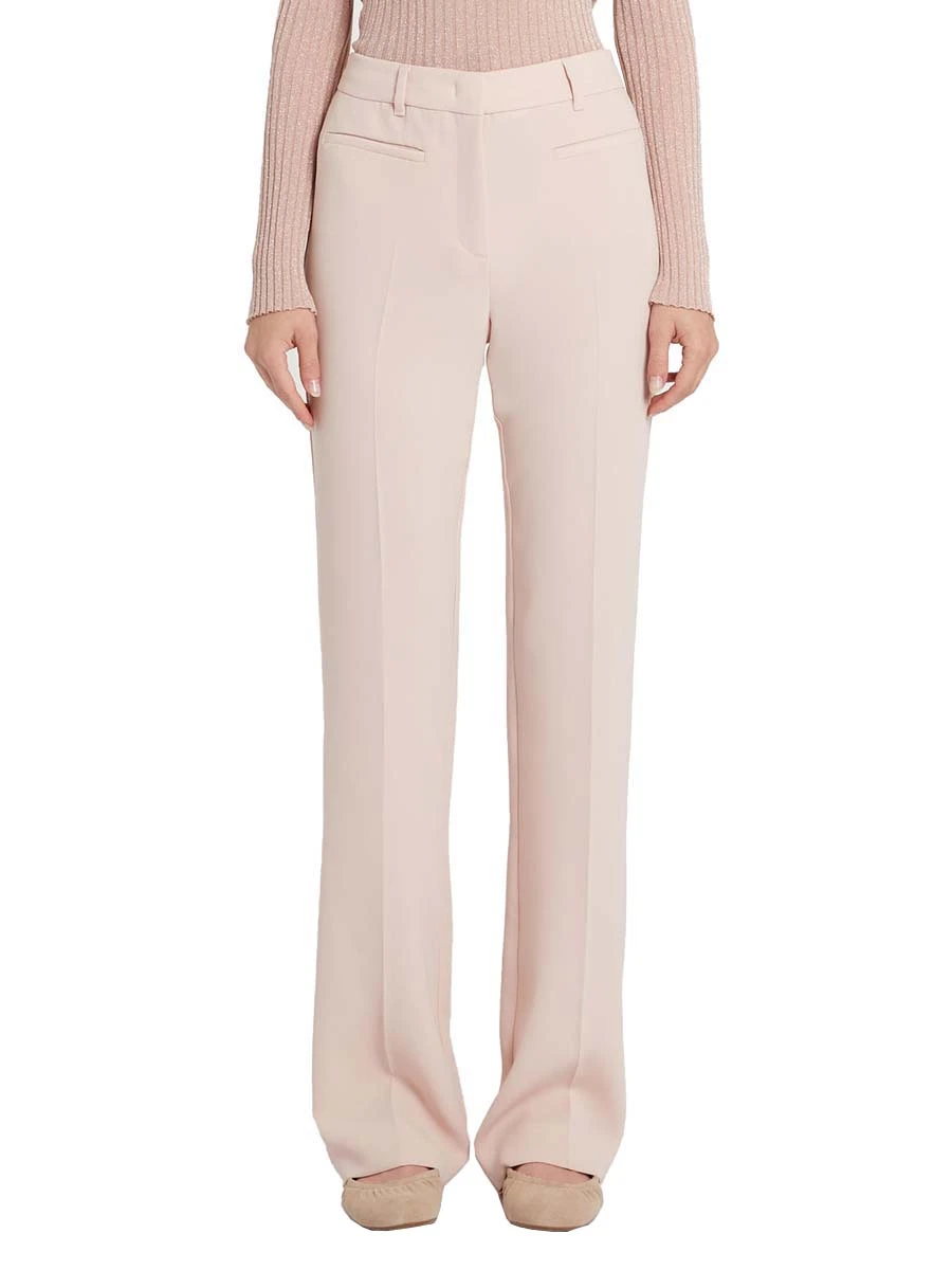 PANTALONI SIGARETTA CON FONDO FLARE DONNA ROSA