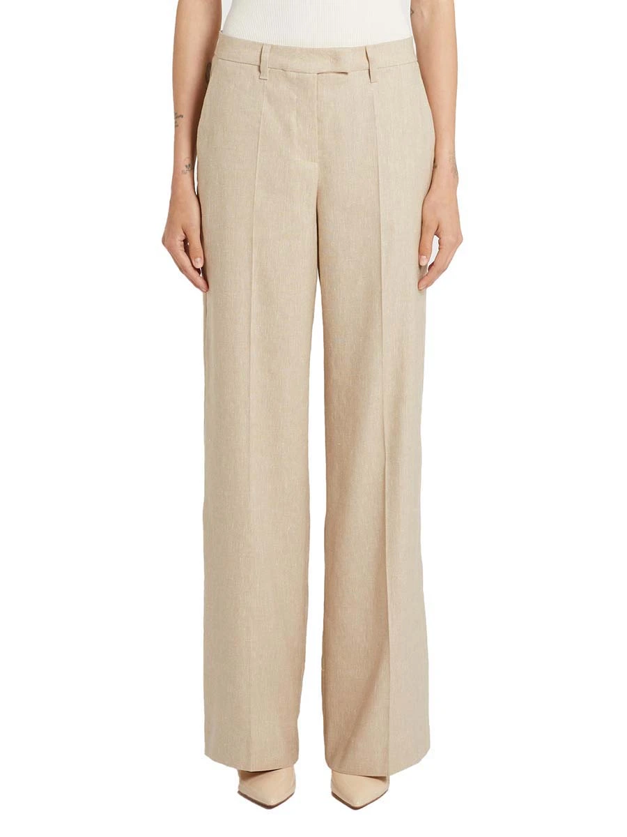 PANTALONI A PALAZZO CON GANCIO A UOMO DONNA BEIGE