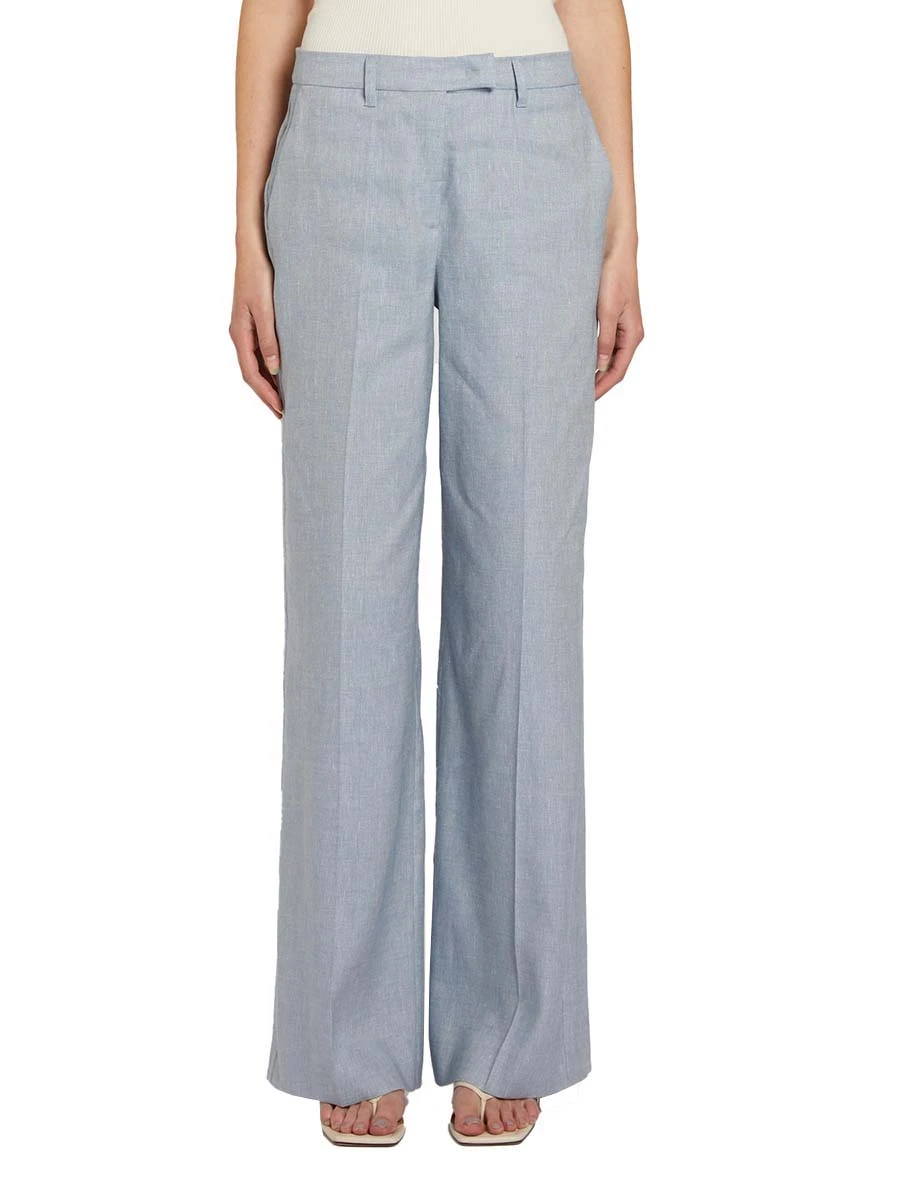 PANTALONI A PALAZZO CON GANCIO A UOMO DONNA  AZZURRO