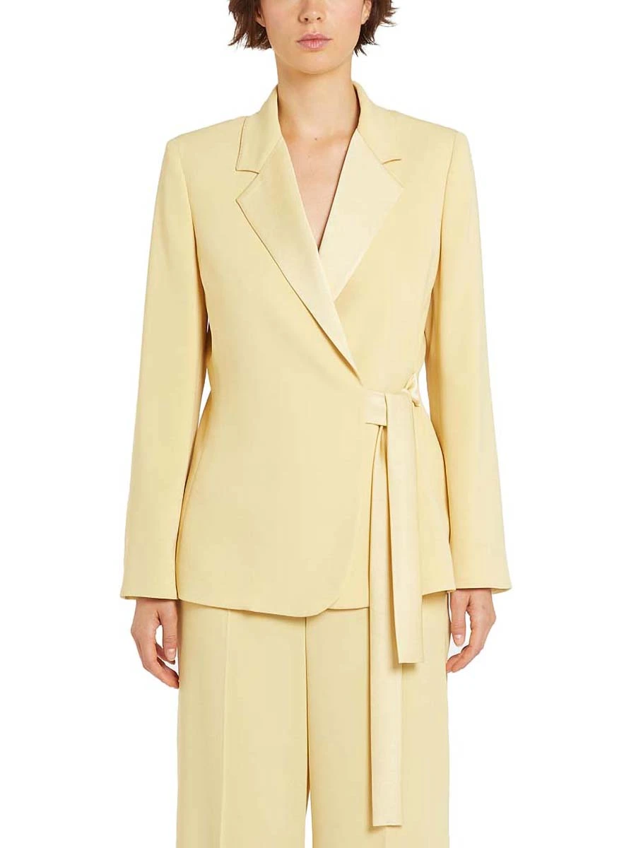 GIACCA CORTA CON CINTURA DONNA GIALLO