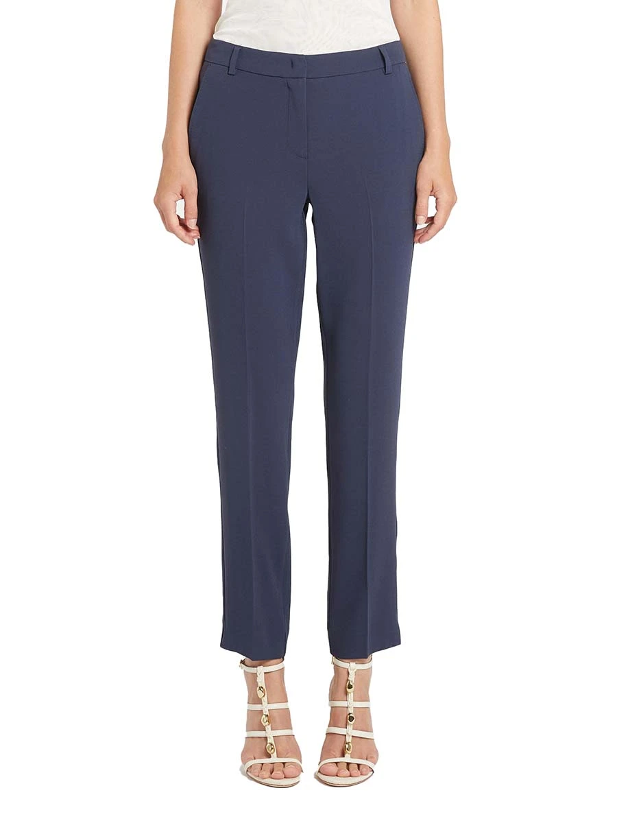 PANTALONI CHINO SATIN DONNA BLU