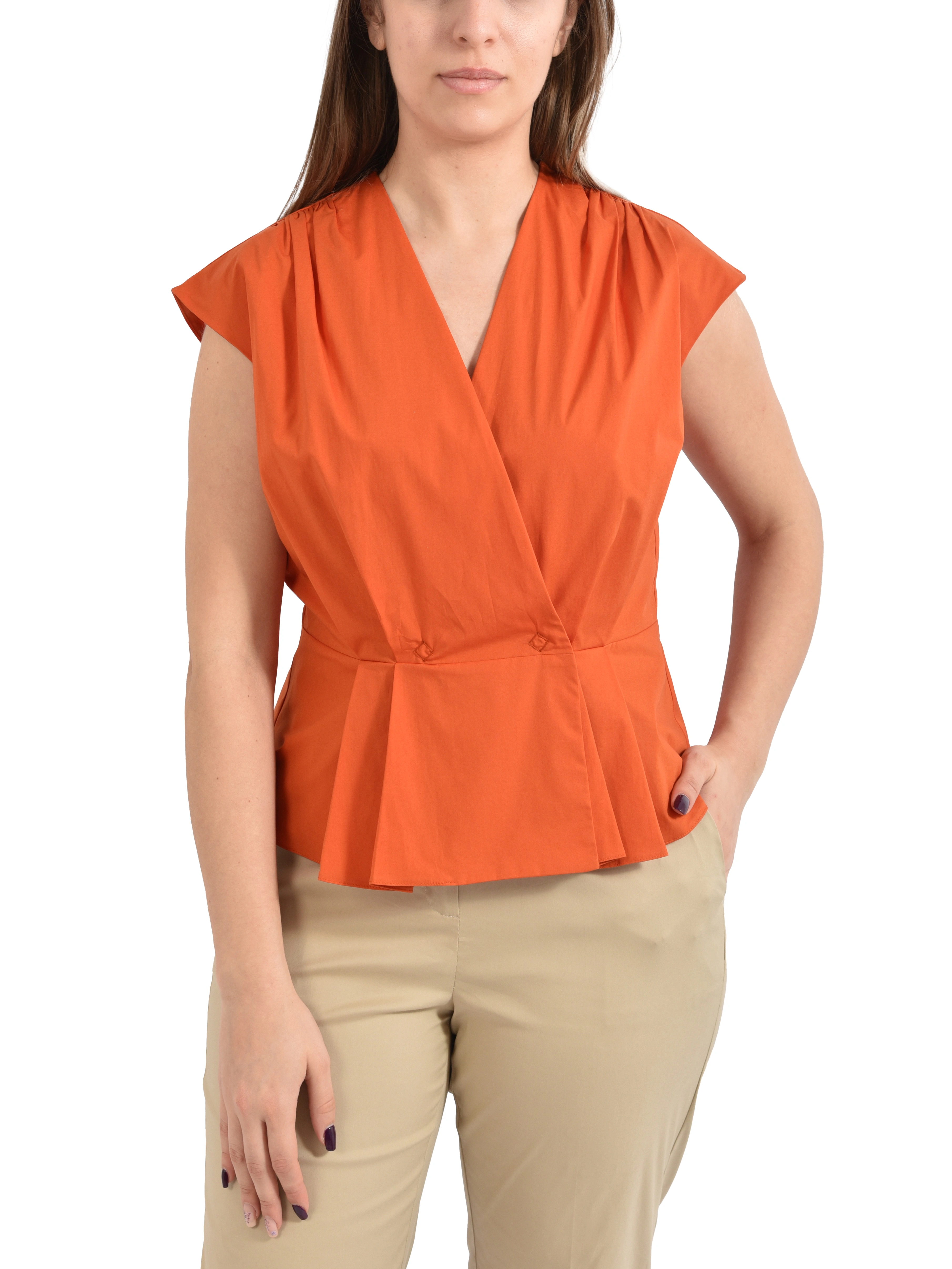TOP MANICA KIMONO DONNA ARANCIO