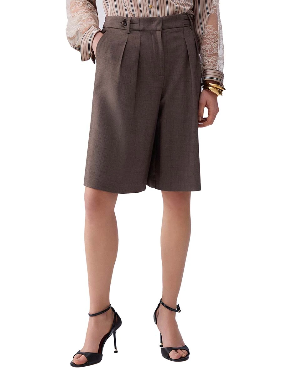 SHORTS CON TASCA A FILETTO DONNA GRIGIO