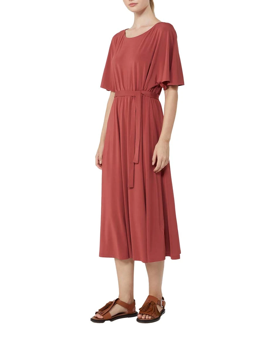 VESTITI LUNGO MANICHE KIMONO DONNA ROSSO