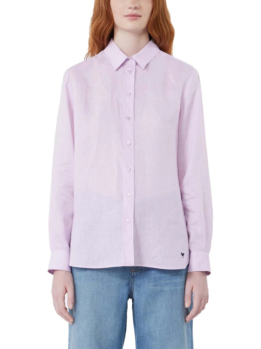 CAMICIA COLLETTO A PUNTA DONNA LILLA