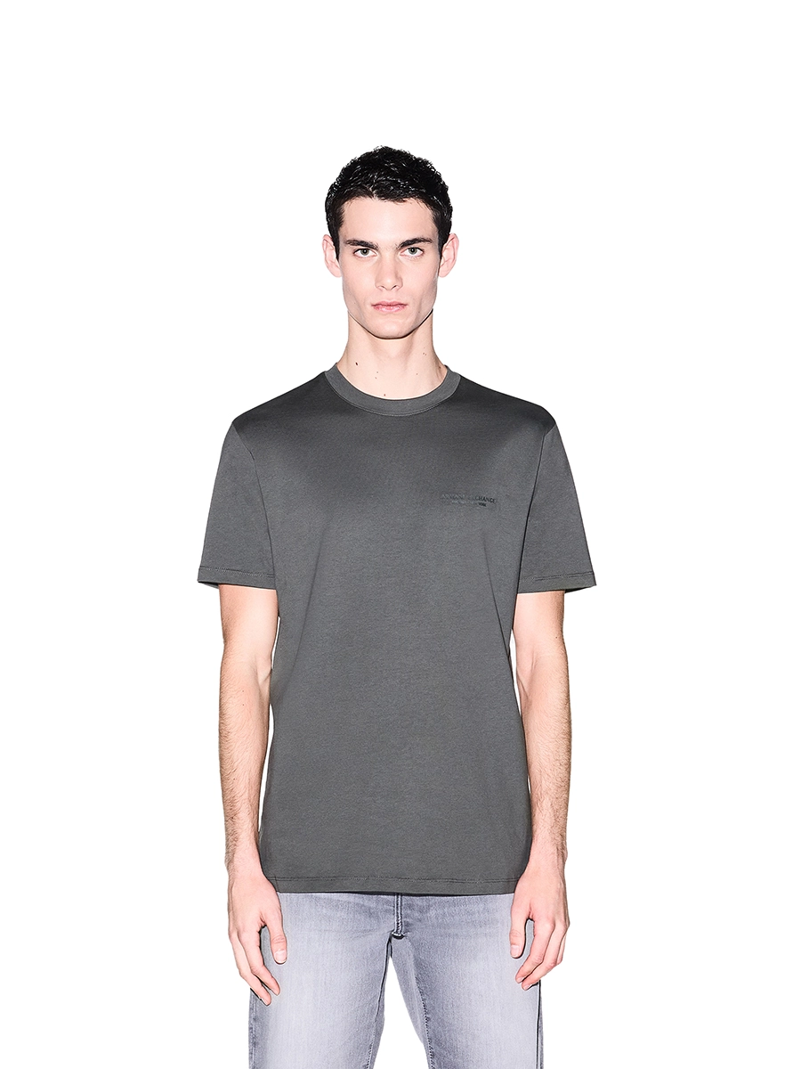 T-SHIRT MANICA CORTA CON IN COTONE CON LOGO UOMO GRIGIO