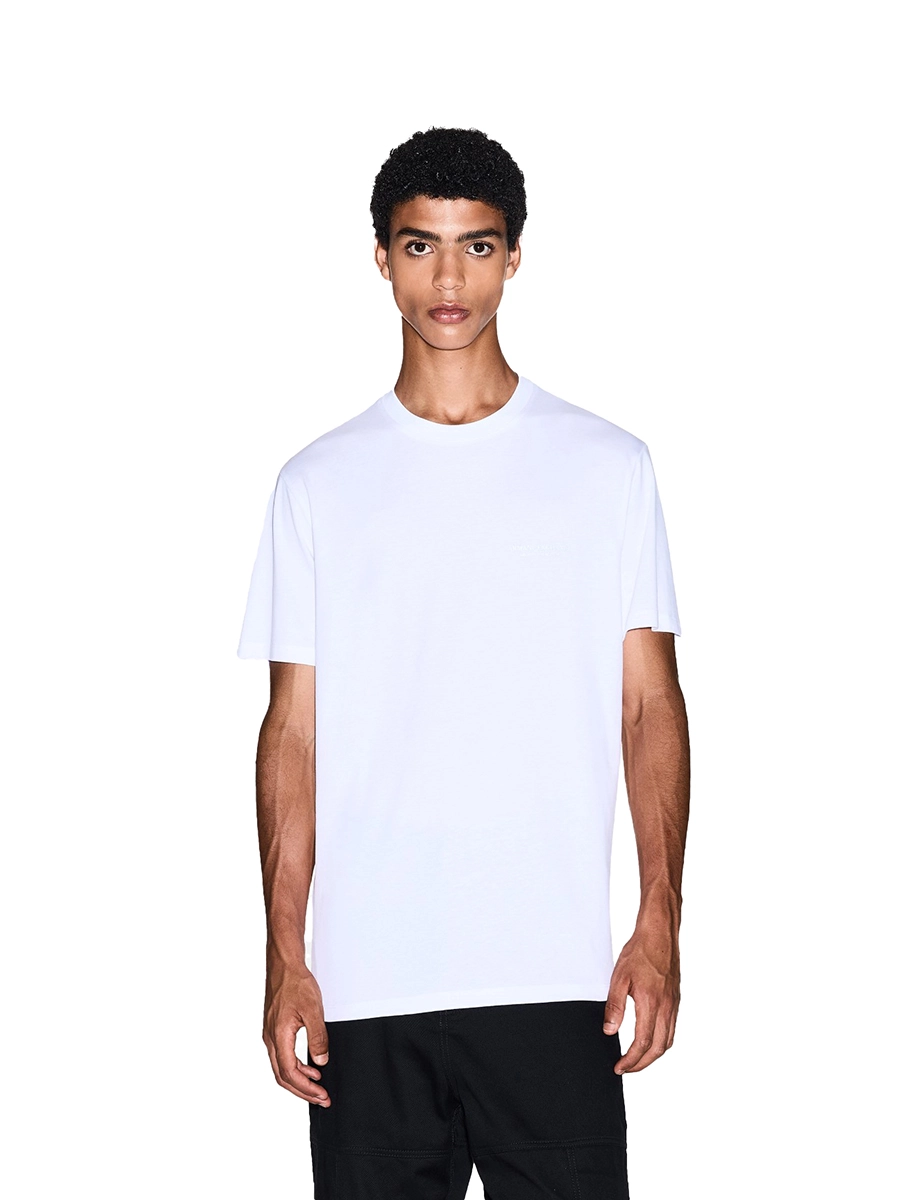T-SHIRT MANICA CORTA CON IN COTONE CON LOGO UOMO BIANCO