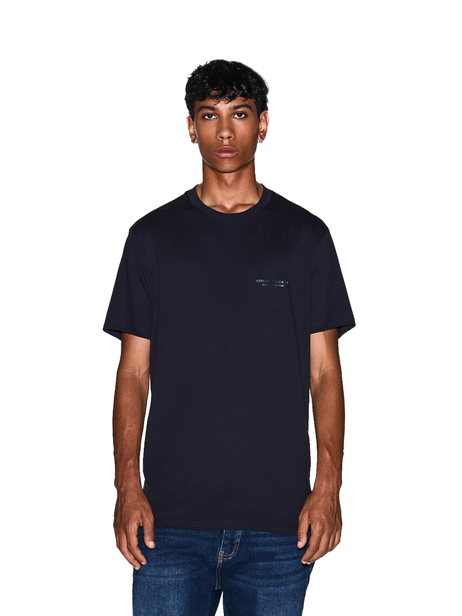 T-SHIRT MANICA CORTA CON IN COTONE CON LOGO UOMO BLU