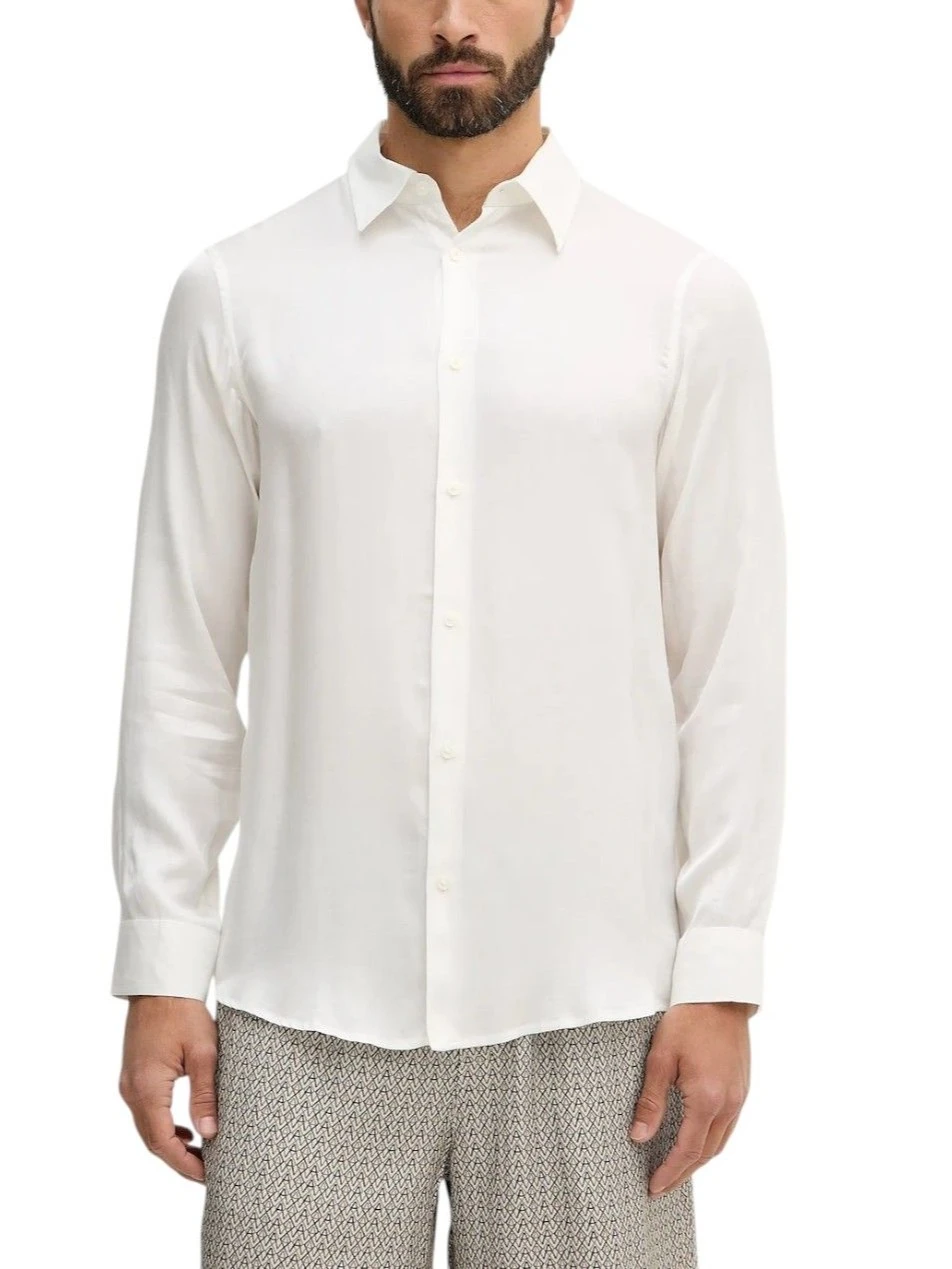 CAMICIA CASUAL CON COLLETTO CLASSICO UOMO BIANCO