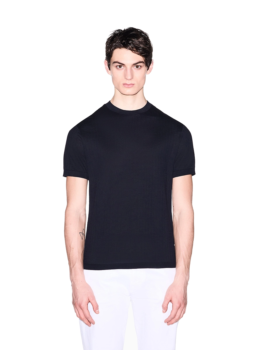 T-SHIRT MANICA CORTA SEMPLICE UOMO BLU