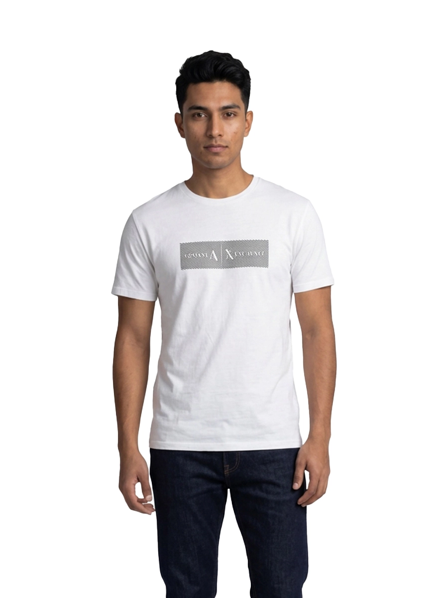 T-SHIRT MANICA CORTA CON STAMPA DEL LOGO UOMO BIANCO