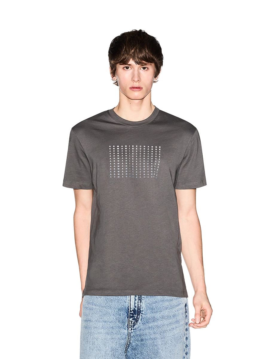 T-SHIRT MANICA CORTA STAMPA LOGO FANSTASIA UOMO GRIGIO