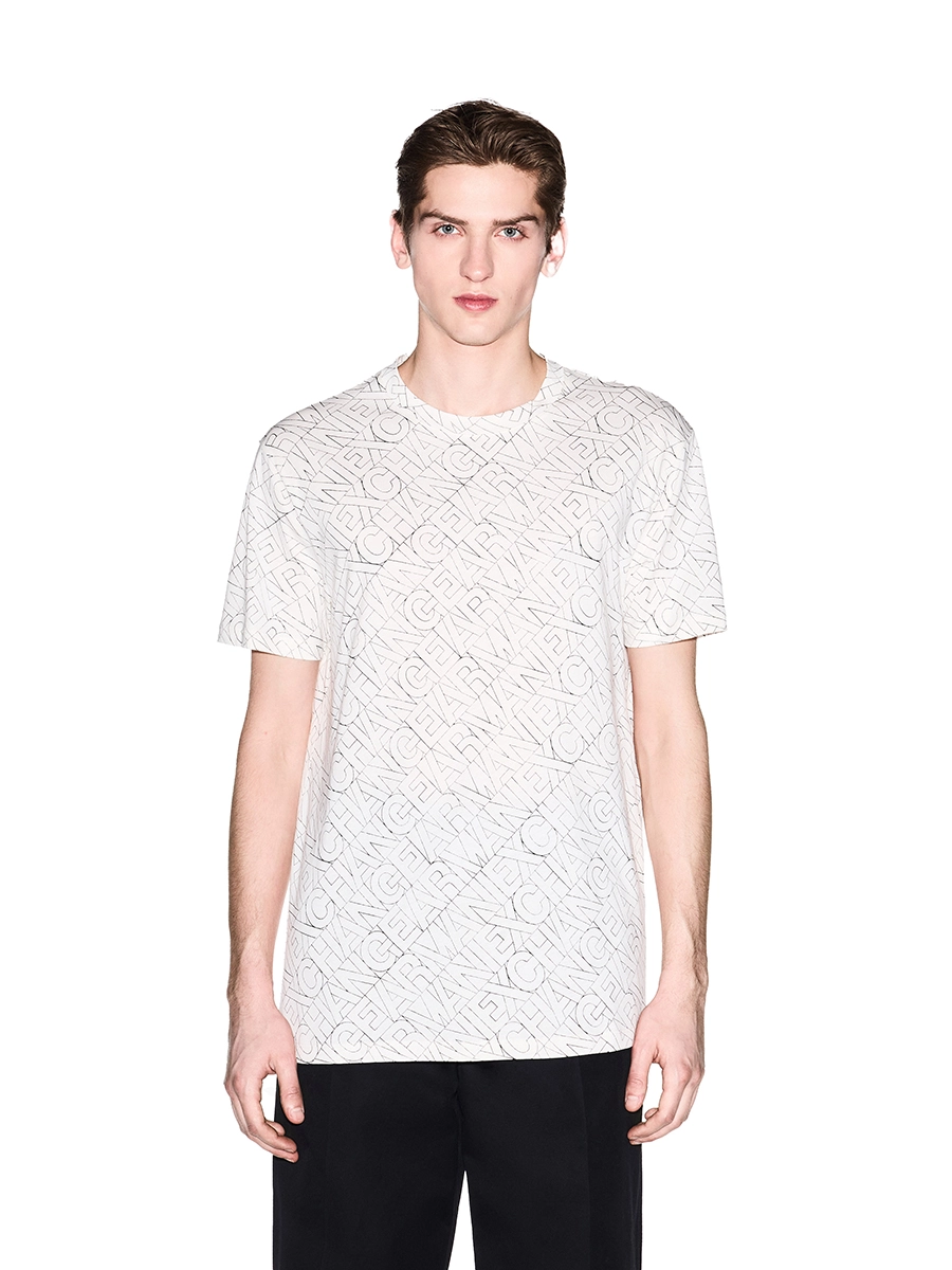 T-SHIRT MANICA CORTA CON STAMPA LETTERING UOMO BIANCO