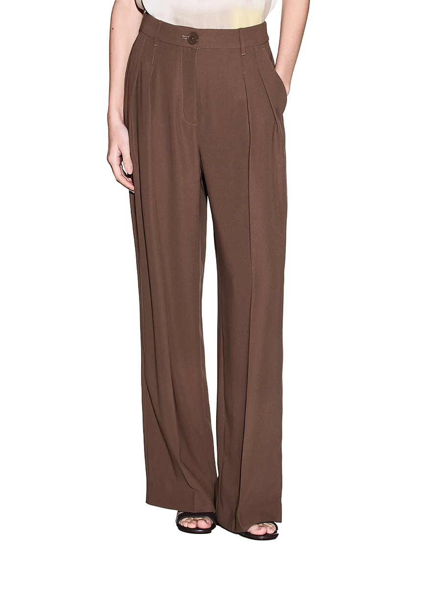 PANTALONI PALAZZO ELEGANTI DONNA MARRONE