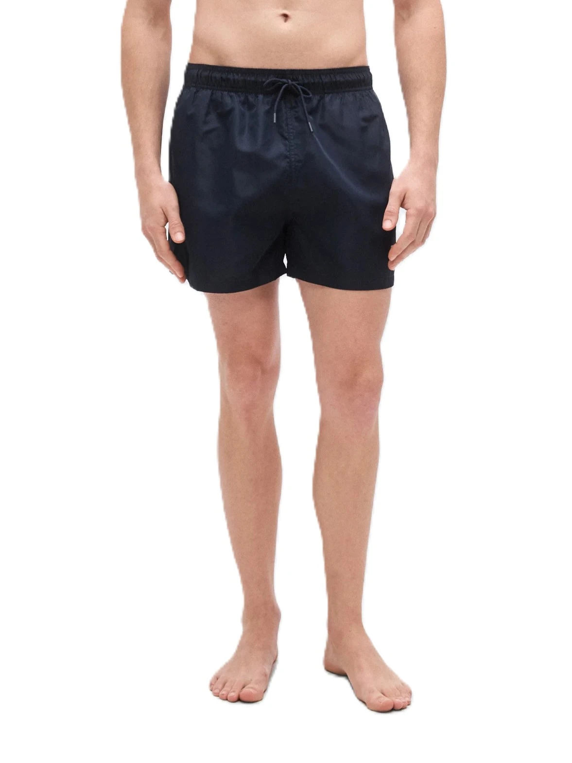 COSTUME BOXER VITA BASSA CON FASCIA ELASTICA E COULISSE UOMO BLU