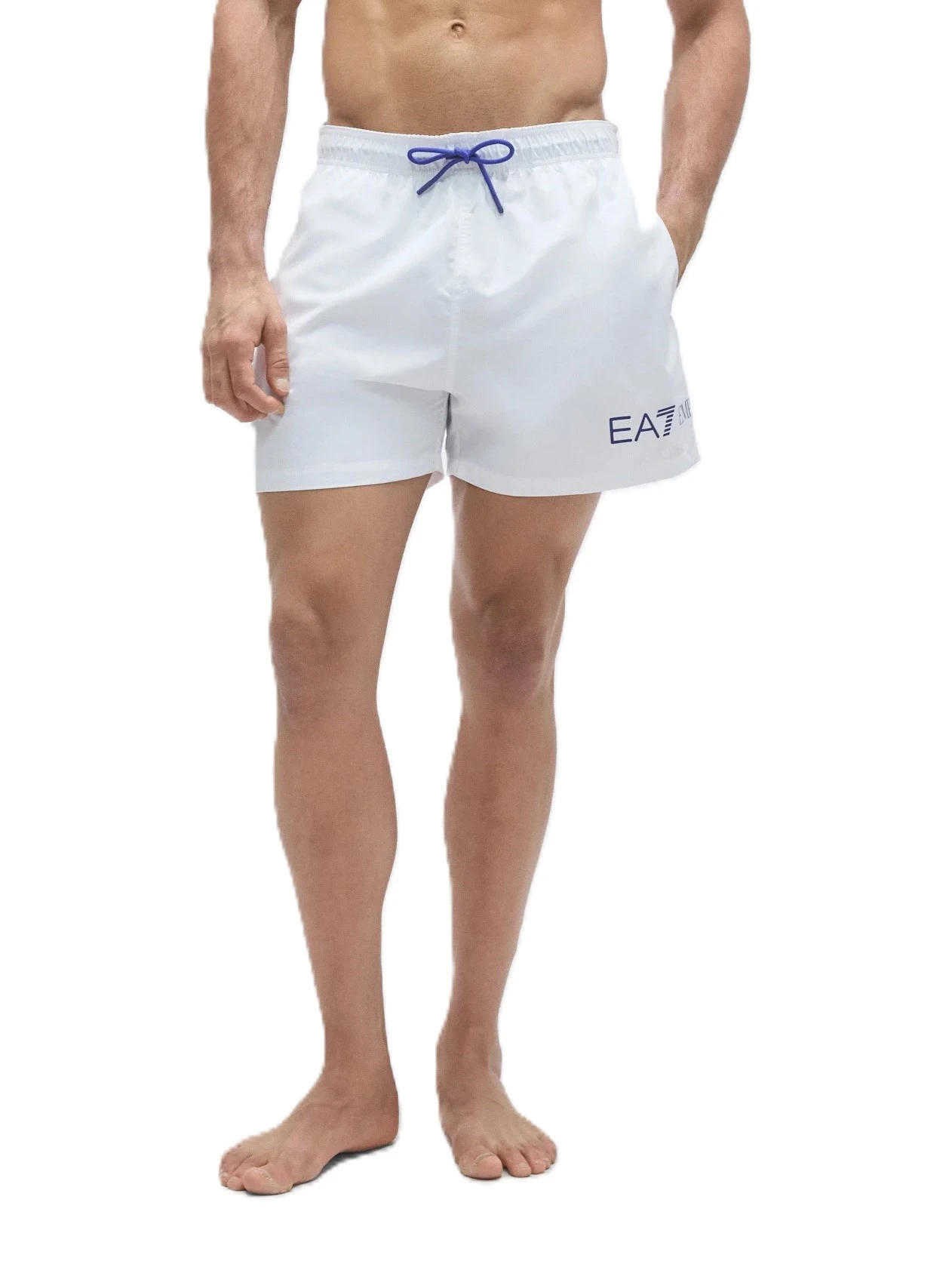 COSTUME BOXER CON FASCIA ELASTICA CON COULISSE UOMO BIANCO