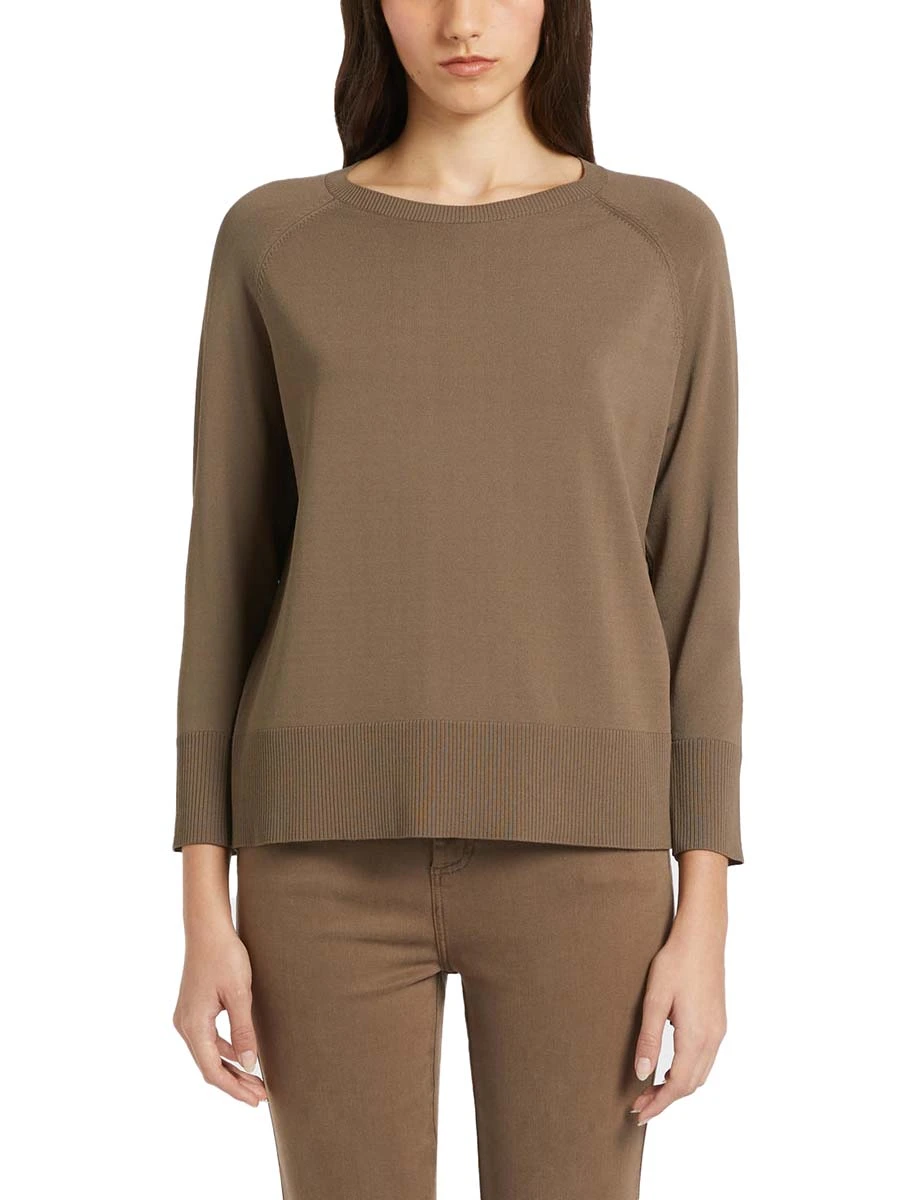 MAGLIA GIROCOLLO COLLO SDONDATO DONNA MARRONE
