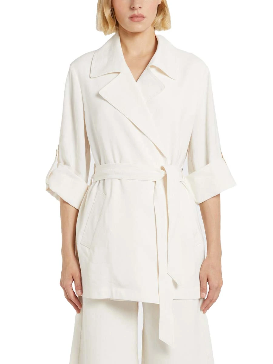 GIACCA CORTA SPOLVERINO DONNA BIANCO