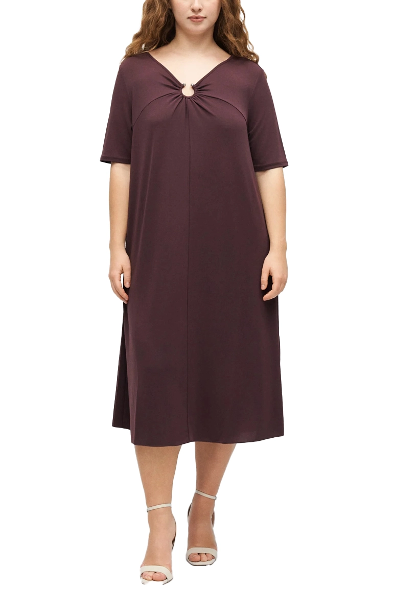 VESTITO LUNGO CON ANELLO DECORATIVO DONNA VIOLA