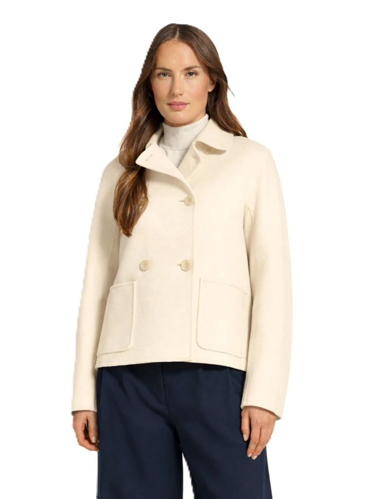 GIACCA CORTA DOPPIOPETTO CON MANICHE A KIMONO DONNA BEIGE