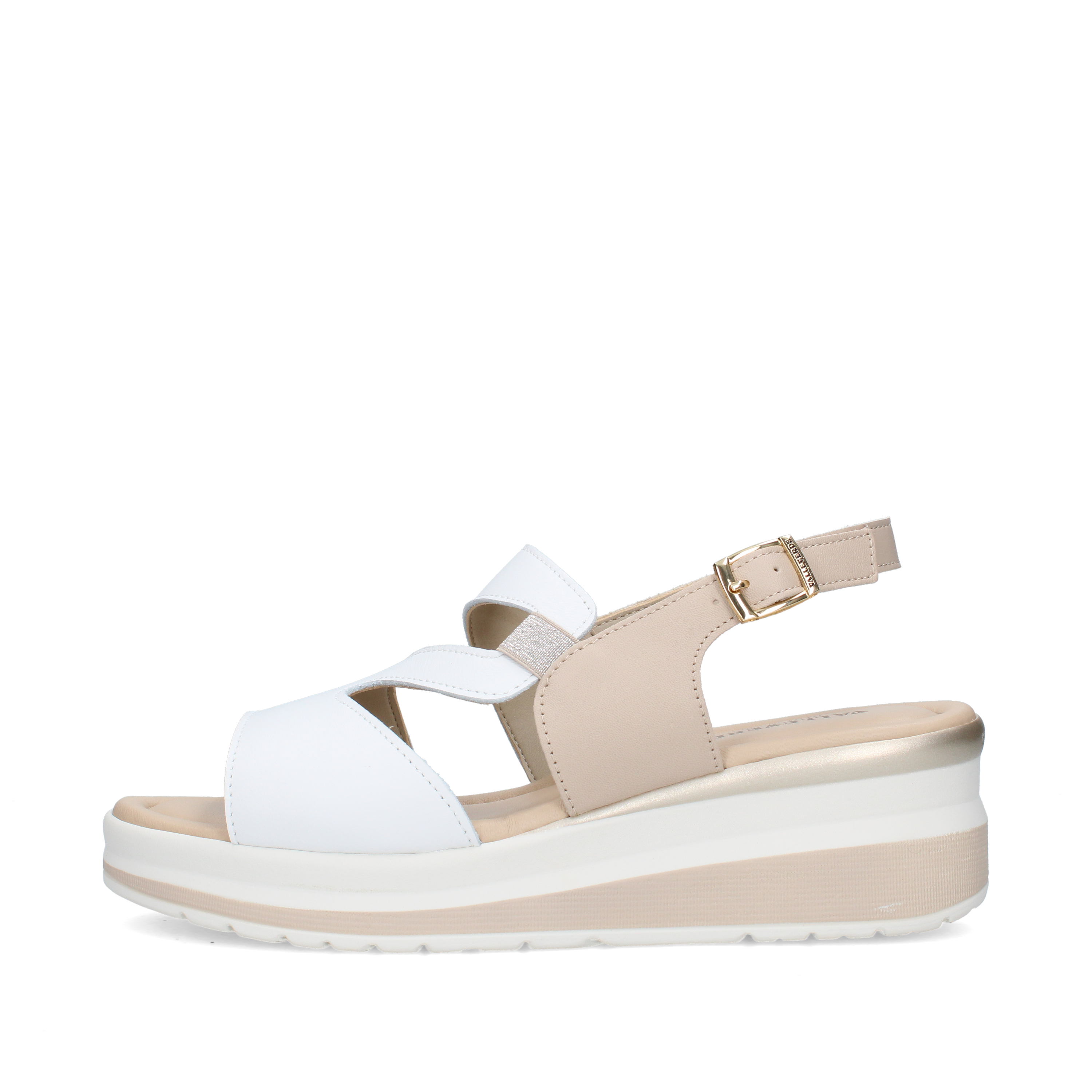 SANDALI CON ZEPPA VGI302M DONNA BIANCO BEIGE