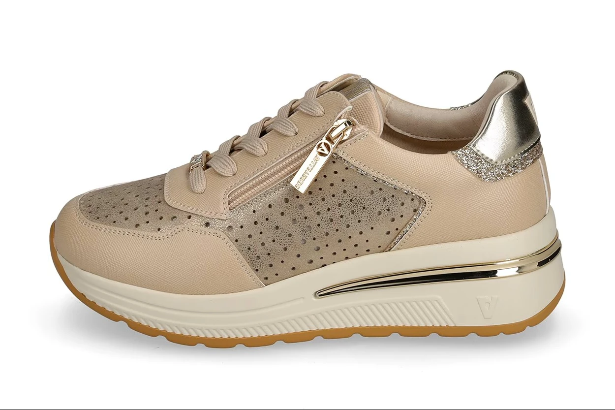 SNEAKERS BASSE V35302AZ DONNA BEIGE