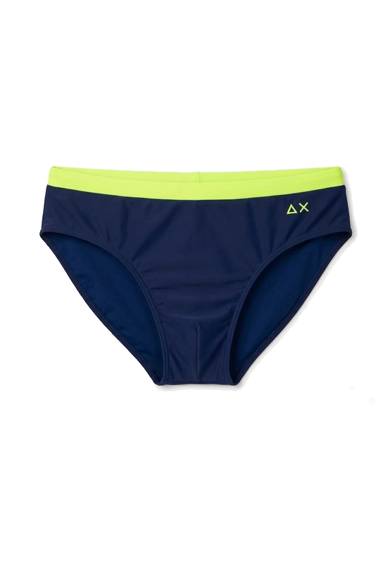 COSTUME SLIP CON BANDA E DETTAGLI FLUO UOMO BLU