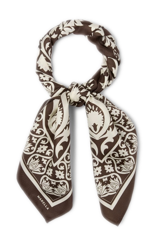STOLA IN TWILL DI PURA SETA DPONNA MARRONE