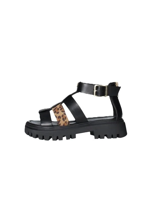 SANDALI T-611-W DONNA NERO