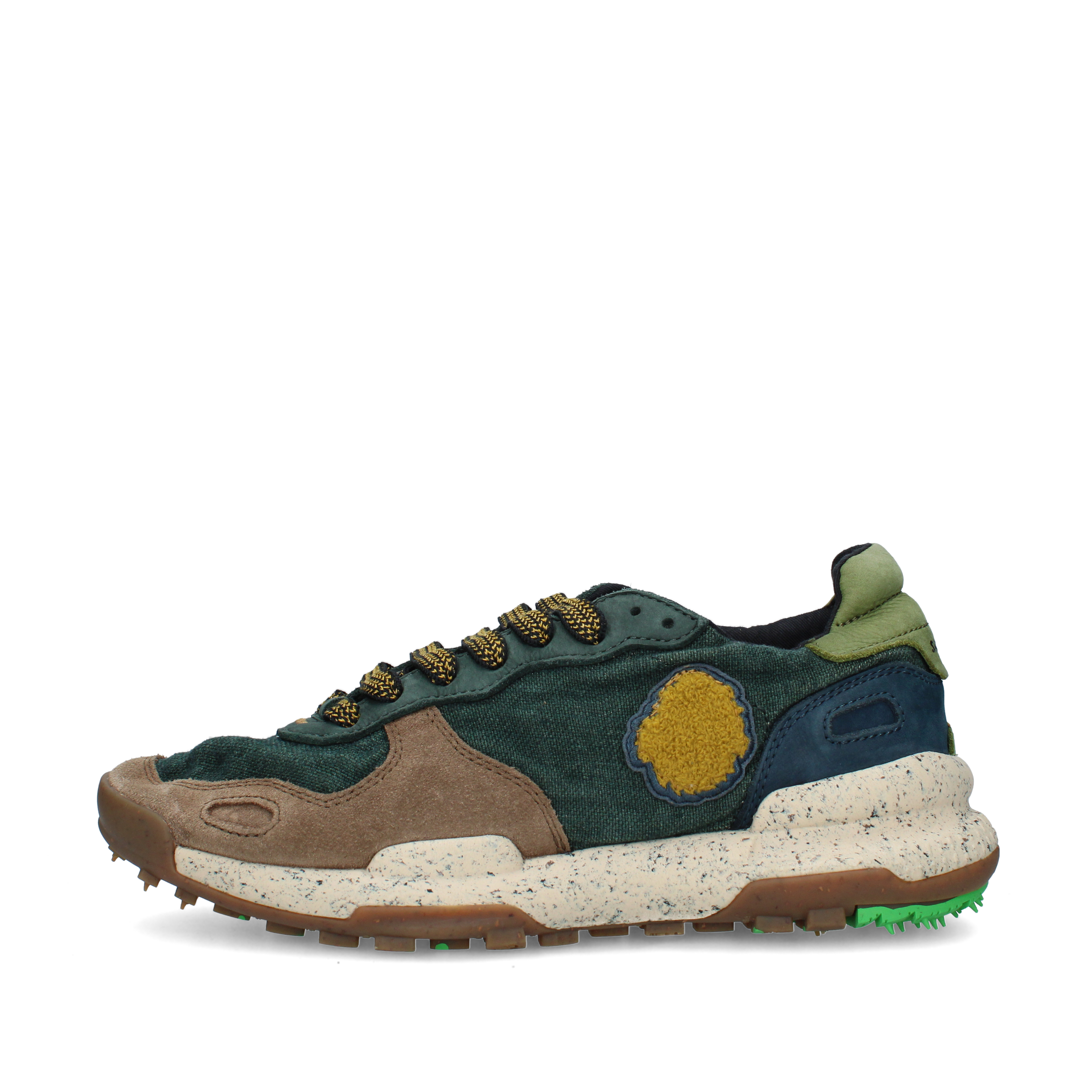 SNEAKERS BASSE CHACRONA-LINEN UOMO VERDE SCURO